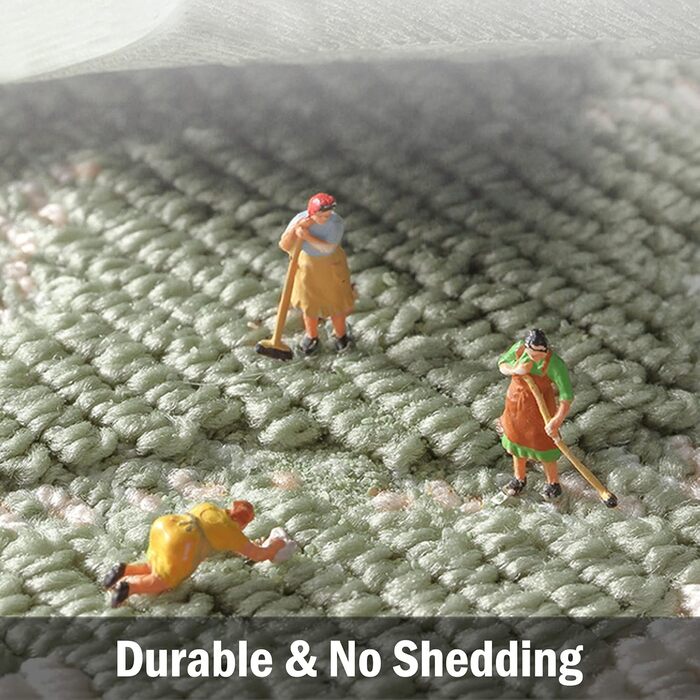 Килимок для прихожих у приміщенні, міцний низькопрофільний килимок, для використання спереду та ззаду, нековзний килимок для входу, можна прати, зелений (50x80 см) 50 x 80 см (прямокутний) зелений