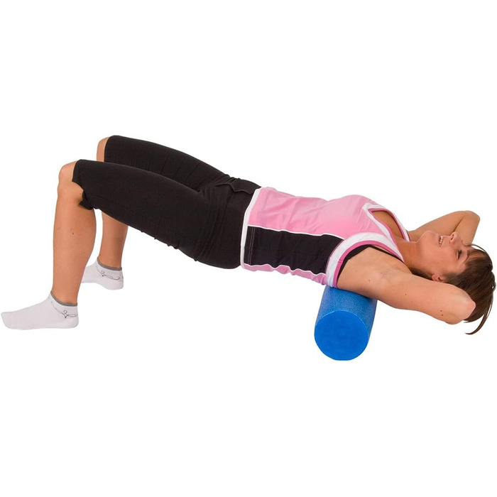 Ролики для пілатесу NMC сині 90x15 см, пілатес, йога, гімнастичні, фітнес, пінопластові, зручні