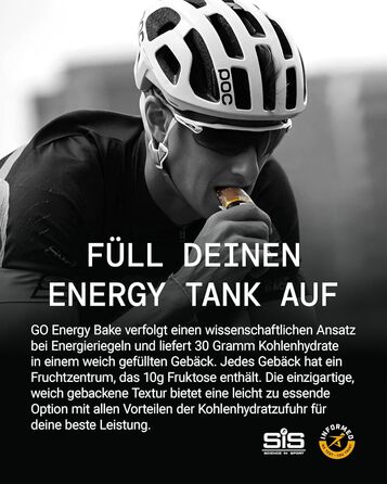 Енергетичні батончики Science in Sport GO Energy Bakes 50 г, 12 шт., лимон - смачні вуглеводні батончики з 30 г вуглеводів, постачальники енергії для силових тренувань