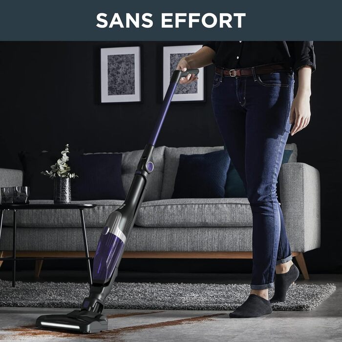 Компактний акумуляторний пилосос 2-в-1 палка і ручний пилосос в одному легкий корпус гнучкий шарнір 40 хв. автономної роботи світл