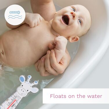 Плаваючий термометр для ванни Baby Safe, Giraffe (фіолетовий)