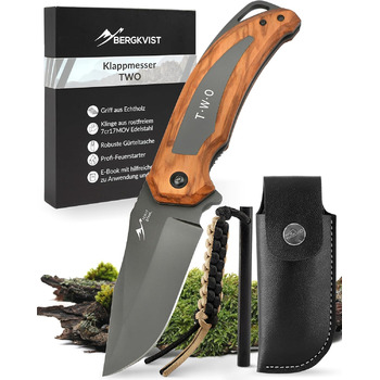 Гострий одноручний кишеньковий ніж для активного відпочинку та виживання з вогнетривкої сталі та поясним чохлом