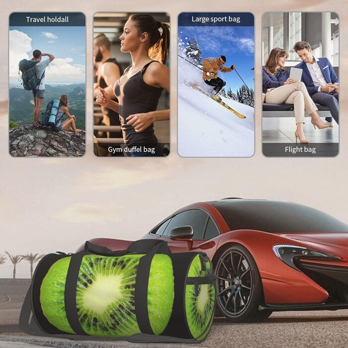 Спортивна сумка для подорожей Киві, чорна, універсальний розмір