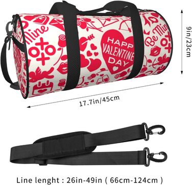 Сумка для подорожей чоловіча з написом Happy Valentine's Day, спортивна сумка для вікендів та коротких поїздок