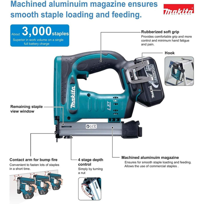 Акумуляторний шуруповерт Makita 18,0 В в корпусі MAKPAC з 1 батареєю 1,5 Ач, без зарядного пристрою