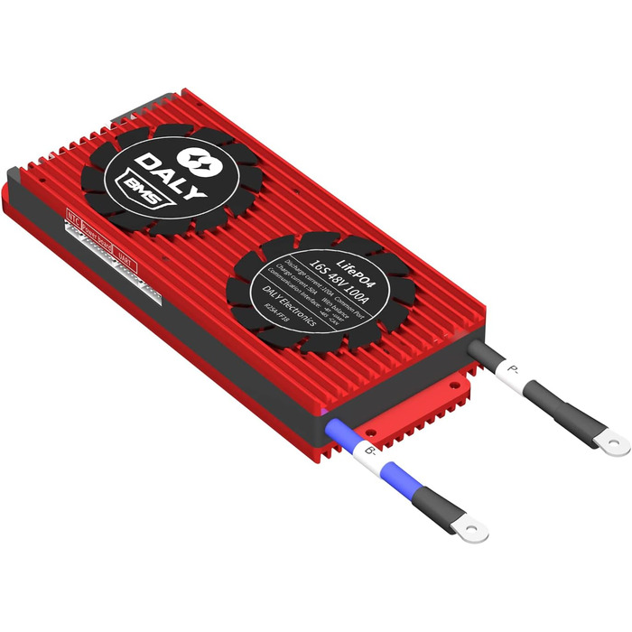 Батарея Захист Плата Система керування Батареєю з вирівнювальними кабелями та бездротовим модулем Bluetooth для літій-залізофосфатного акумулятора 100A UART BT, 4 16S 48V 100A Bluetooth Smart PCB