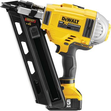 Акумуляторний цвяходер DEWALT 18 В DCN695P2 (для цвяхів з D-подібною та круглою головкою довжиною 50 - 90 мм, з одним вивільненням