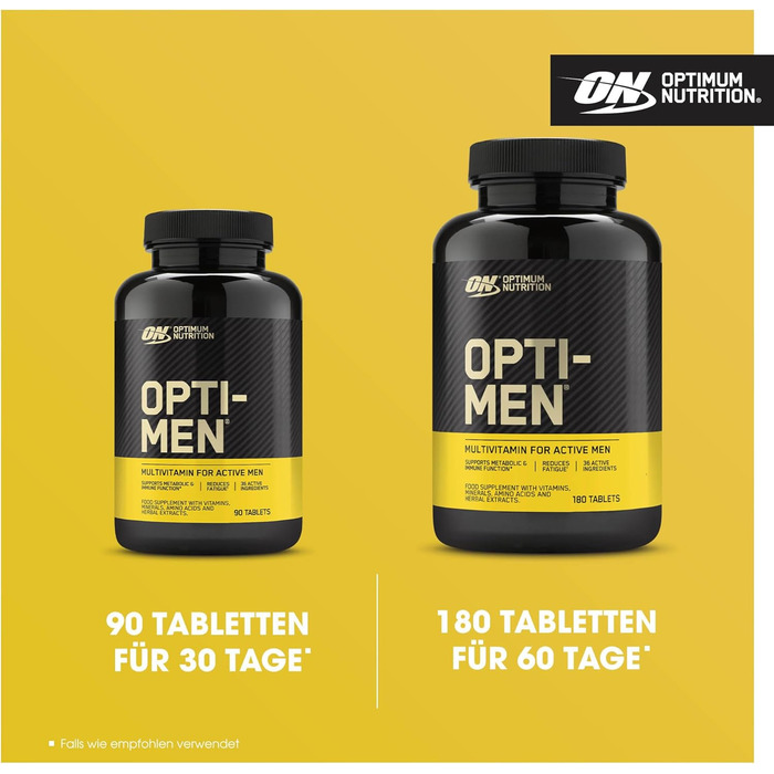 Мультивітаміни Optimum Nutrition Opti-Men, 180 таблеток, 2-місячний запас 180 капсул