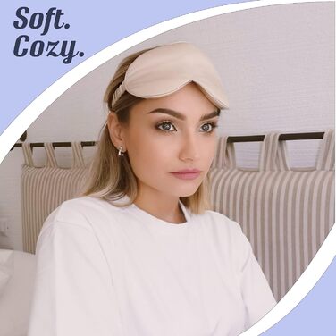 Шовкова маска для очей MATASSE Silk Your Life - 3D контурна маска для сну, чохол для очей, маска для сну з ремінцем для жінок, шам