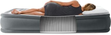 Надувне ліжко Intex Twin Comfort-Plush з Fiber-Tech RP, надутий розмір 99 см x 191 см x 33 см (67766ND)