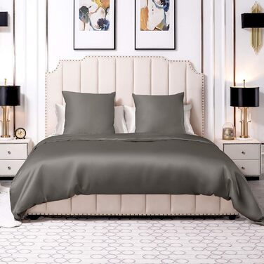 Комплект шовкової постільної білизни Momme 3 шт. и, підодіяльник 240 х 220 см і 2 наволочки 80 х 80 см, гіпоалергенний шовковий шо