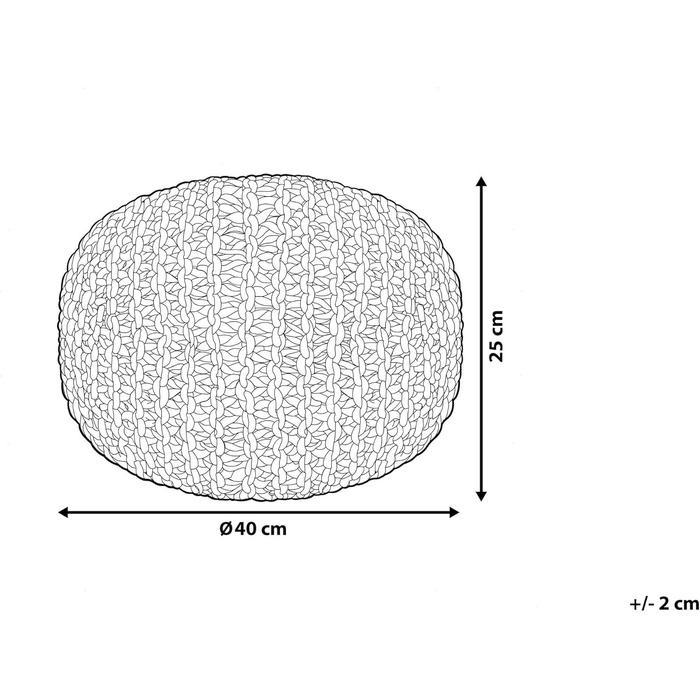 Практичний пуф Вовняний 40x25 см Бежевий Conrad