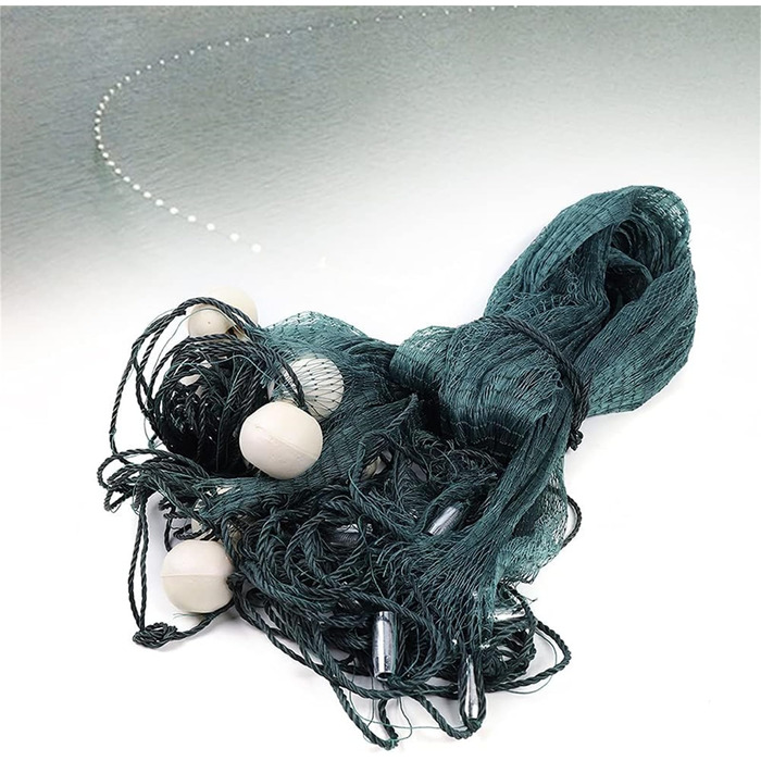 Рибальська сітка-невід 3x20 м з поплавцем та вантажами, тралова сітка з дрібними ячейками 1,5 см для лову риби-мальків, тканина з поліетилену ручного в&39язання, сачок для лову теляти на річку, озеро та пляж.