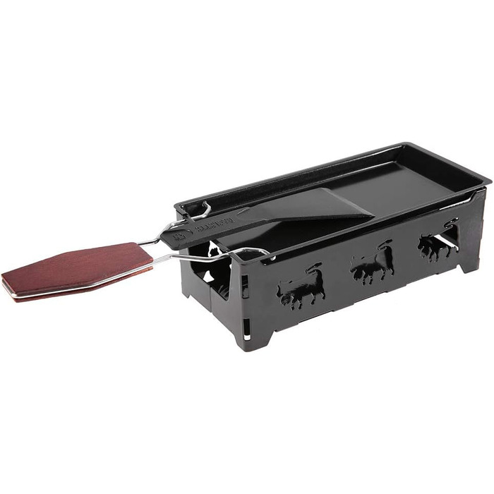 Портативний раклетт, набір грильєрів для сиру з антипригарним покриттям, духова шафа Tealight Raclette Rotaster з дерев'яною ручкою Інструмент для домашнього кухонного гриля