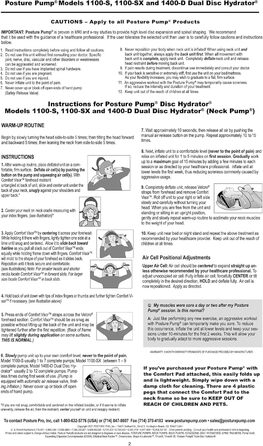 Насос для постави Дводисковий гідратор Модель 1400-D від Posture Pump