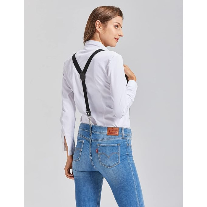 Підтяжки Ausukler Extra Strong 2,5 см з карабін-гачками чорний