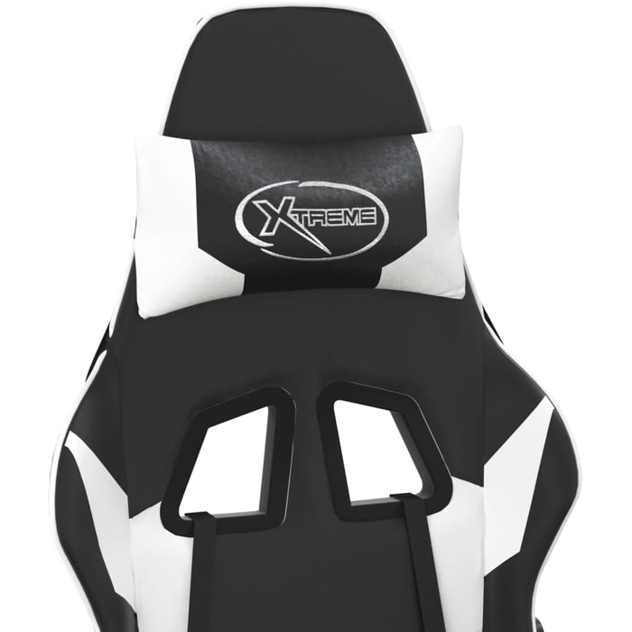 Ігрове крісло INLIFE чорно-біле зі штучної шкіри, Меблі, Крісла, Ігрові крісла, Біле, 15,3 кг, 3143692