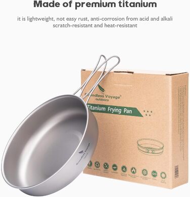 Кемпінгова сковорода 18 см Сковорода зі складною ручкою Ультралегкий дорожній посуд на 1 особу Посуд для пікніка Портативна тарілк