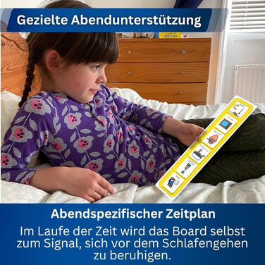 Вечірній режим для дітей з аутизмом/СДВГ - щоденник-планувальник для дітей з 12 картками - високоякісний довготривалий візуальний структурований кінець дня