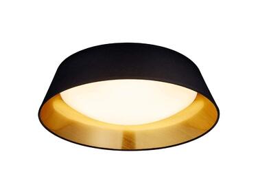 Стельовий LED-світильник Reality Ponts R62871879, білий акрил, тканинний плафон чорний/золотий, 18 Вт, діаметр 35,5 см, чорний/золотий