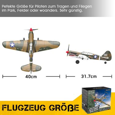 ГГц 4-канальний пульт дистанційного керування RTF з 2 батареями, RC Airplane Beginner 4CH RC Plane RC Glider Toy для початківців,
