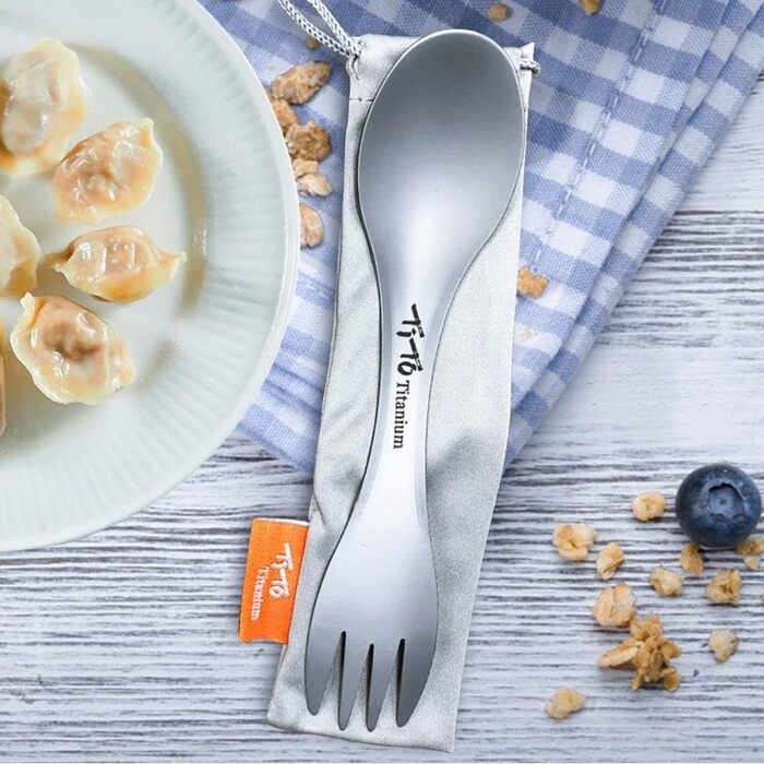 В-1 ложка-виделка, 2-в-1, легкі столові прибори для кемпінгу, подорожей, походів та пікніків на свіжому повітрі, 2 предмети (2-в-1) 2-в-1, 2-в-1, упаковка з 2 шт., 2-