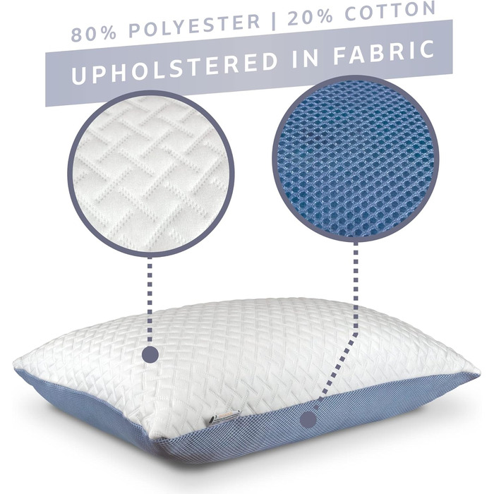 Ортопедична подушка преміум-класу 50x70 см, подушка з лускатками піни з ефектом пам&39яті, ергономічна підтримка шиї, подушка для сну на боці, подушка для сну на спині, подушка для підтримки плечей, чохол, який можна прати