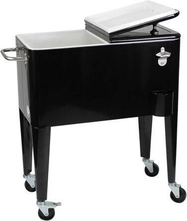 Кулер Kailua - коробка-холодильник, візок-холодильник, охолоджувач для напоїв, чорний