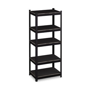 Надміцний стелаж Relaxdays, ВxШxГ 150x60x40 см, 1250 кг, 5 полиць, сталь, полиця для зберігання в підвалі, гаражі, вставного типу, чорний