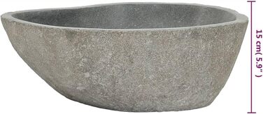 Умивальник Річковий камінь Овал 37–46 см — ручна робота з натурального каменю