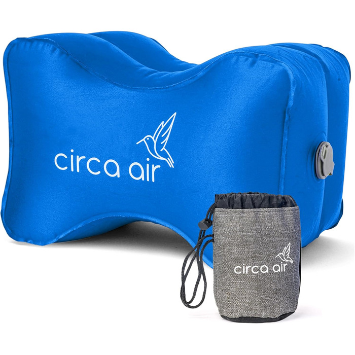 Надувна подушка для коліна Circa Air для тих, хто спить на боці - ортопедична подушка для коліна для сну, полегшення ішіасу, болю в спині, болю в ногах, стегнах або суглобах. Важить лише 56 г, ідеально підходить для