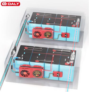 Паралельний модуль DALY BMS 1 A з вентилятором Smart BMS LiFePo4 8S 24 В 250 А та портом CAN, Smart BMS Bluetooth ключ для літієвих акумуляторів 3,2 В, інвертор, ДБЖ та домашня система зберігання (Li-ion 10S 36V CAN BT, 120A вентиляторпаралельний Module1A