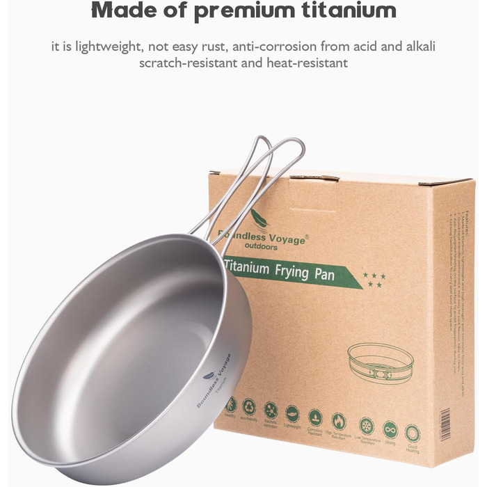 Кемпінгова сковорода 18 см Сковорода зі складною ручкою Ультралегкий дорожній посуд на 1 особу Посуд для пікніка Портативна тарілк