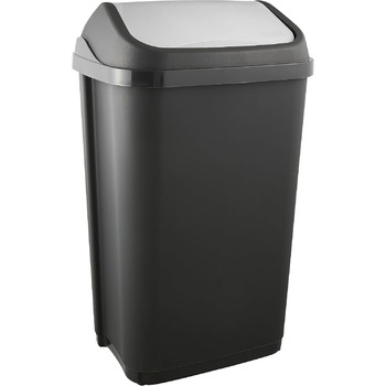 Відро для сміття з відкидною кришкою, 50 л, Swantje, графітово-сірий графіт 50 л, Swantje, графітовий 50 л