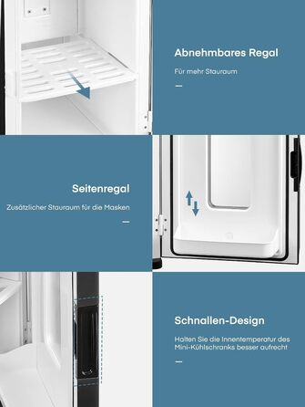 Міні-холодильник для кімнат 15 л, з 220 В змінного струму/12 В постійного струму для автомобіля та домашнього використання, Портат