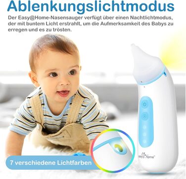 Дитячий електричний назальний аспіратор EasyHome акумуляторний дитячий пилосос, подарунок для новонароджених, малюків, аспіратор д