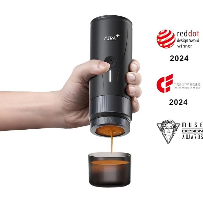 CERA Portable Espresso Machine PRO, Self-Heating Pro-Level Special Coffee Machine, Compatible Ultra-Fine Grinding, Professional Electric Small Travel Coffee Machine, CERA Portable Espresso Machine PRO, Self-Heating Pro-Level Special Coffee Machine, Compat