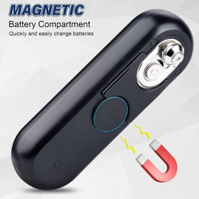 Консервний нож BUDOCI Електричний, акумуляторний консервний нож без гострих країв, зі змінною ріжучою головкою Автоматичний відкривач для банок для кухарів, людей похилого віку, молоді, дітей, артритних рук