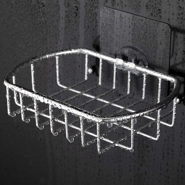 Мильниця без свердління, прозорий самоклеючий кошик для мила, нержавіюча сталь, душова полиця для ванної кімнати, настінний тримач