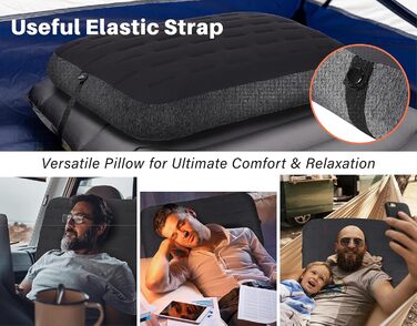 Велика надувна подушка - ALUFT Ultra Camping Pillow для пляжу та кемпінгу, надувна подушка для пригод на природі