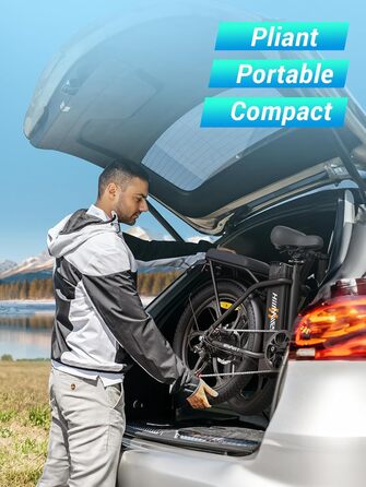 Електричний велосипед MilePort 1 для дорослих, складний електричний велосипед потужністю 250 Вт зі знімним акумулятором 36 В 13 Аг, швидкість 25 км/год та запас ходу 100 км, електровелосипед з товстими шинами 20&quot x 3,0&quot для міських поїздок, зелени