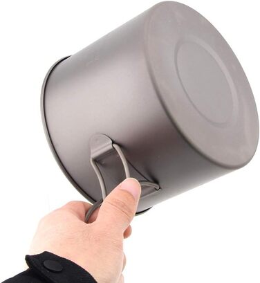 Надлегкий титановий горщик для вулиці, складний портативний посуд для пікніка з кришкою, 1300 мл