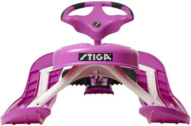 Санки STIGA Snowracer Racing Toboggan Curve Steering Sled для дітей від 7 років рожевого кольору