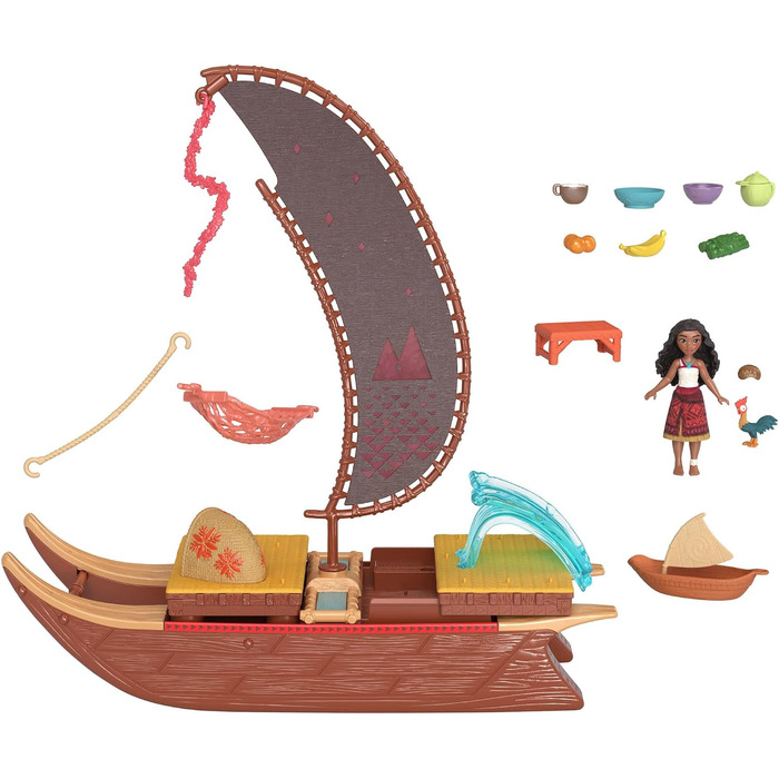 Ігровий набір Mattel Disney Vaiana 2 Пригоди на каное (плаваючий човен)