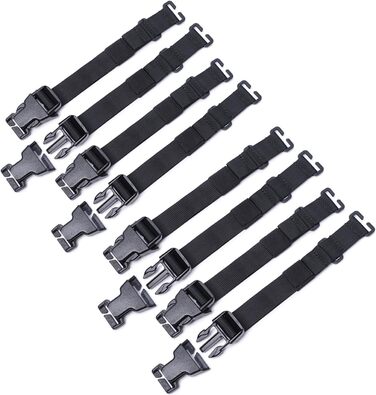 Пояс для рюкзака Molle з 6 елементів, пояс для рюкзака Tactical Rush Tier System з подовжувальним модулем, компресійні ремені для зовнішнього використання, чохол, ремінь для спального мішка з пряжками-фіксаторами