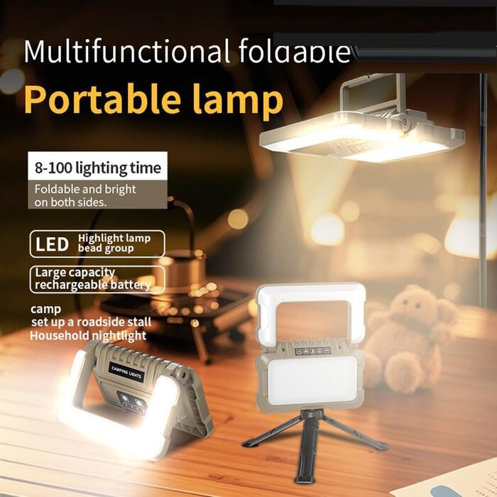 Підвісний світильник портативний магнітний світлодіодний кемпінговий ліхтар акумуляторний смарт-ліхтар наметовий світильник на відкритому повітрі походи без підставки A як зображено