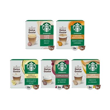 Набір STARBUCKS, кавові капсули Nescaf Dolce Gusto White Cup Variety Pack, 6 x 12 (72 капсули) ексклюзивно на Storeo