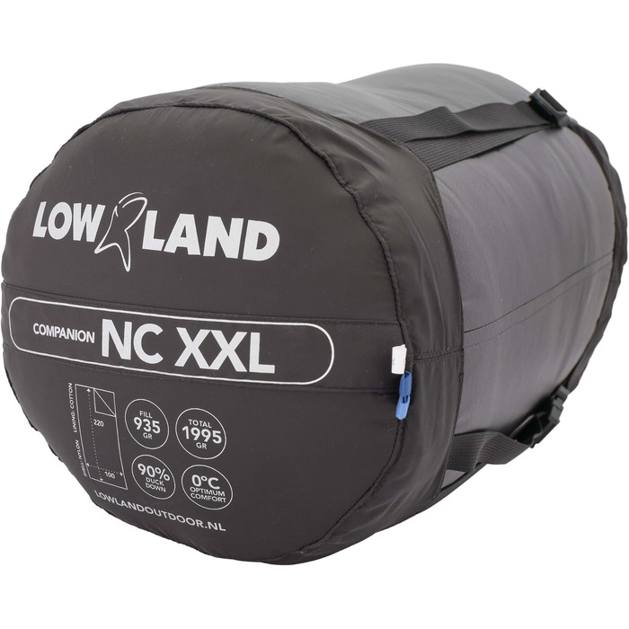 Спальний мішок LOWLAND OUTDOOR Companion NC Extra Wide Down, синій, 220x200 см