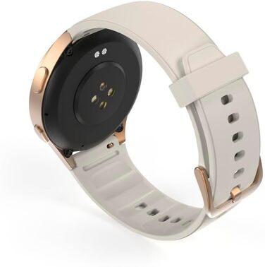 Розумний годинник Hama 8900 з GPS, водонепроникний IP68, функція телефону (сенсорний AMOLED-дисплей, голосове керування, спортивні режими, трекер сну, пульсометр, WhatsApp, годинник для бігу, пульсометр, фітнес-годинник) золотого кольору