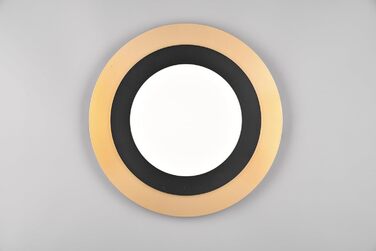 Стельовий LED-світильник Trio Leuchten Morgan 641519280, матовий чорний/золотий, метал та акрил, 46 Вт, з пультом керування, діаметр 45 см